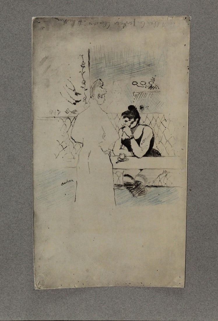 Henri Toulouse-Lautrec (After) - Deux Pierreuses: Artist: Henri Toulouse-Lautrec (After) Title: Deux Pierreuses Year: 1930 Dimensions: 7in. by 10in. Edition: V from the rare limited edition of X Publisher: Chez Hellee et Sergent Paris Suite: Dessins