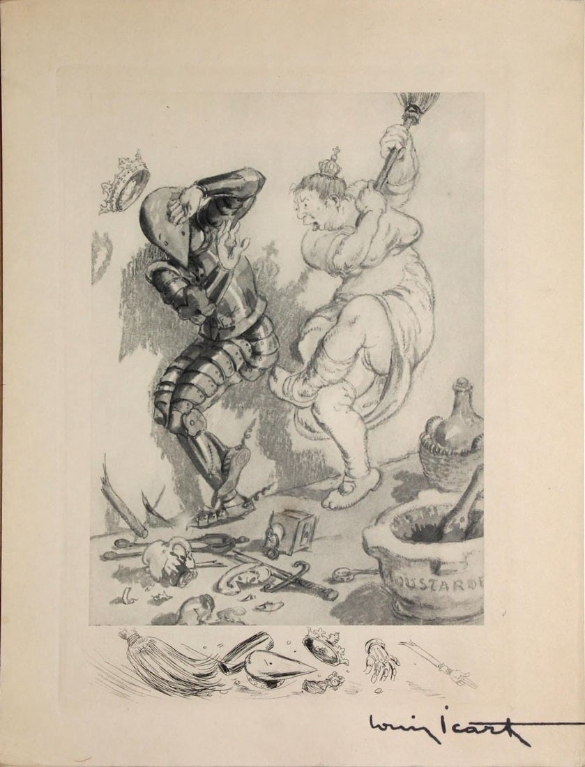 Louis Icart - Untitled from "Gargantua et Pantagruel": Artist: Louis Icart Title: Untitled from "Gargantua et Pantagruel" Year: 1936 Dimensions: 9.5in. by 7.3in. Edition: From the extremely rare limited edition of 76 Publisher: Le Vasseur et Cie Paris