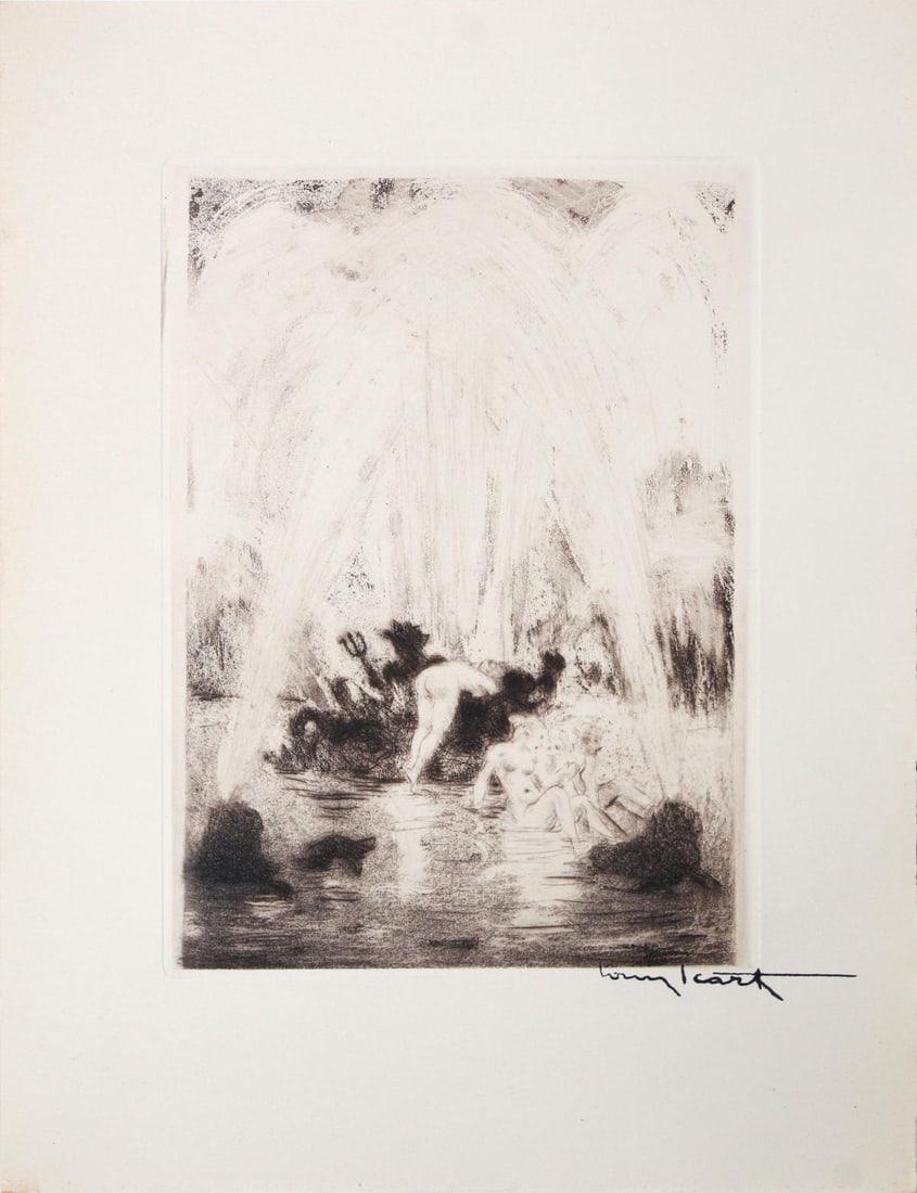 Louis Icart - Untitled from "Les Amours de Psyche de: Artist: Louis Icart Title: Untitled from "Les Amours de Psyche de Cupidon" Year: 1949 Dimensions: 12 1/2in. by 9 3/4in. Edition: From the rare limited edition of 50 Publisher: Editions de la Cite