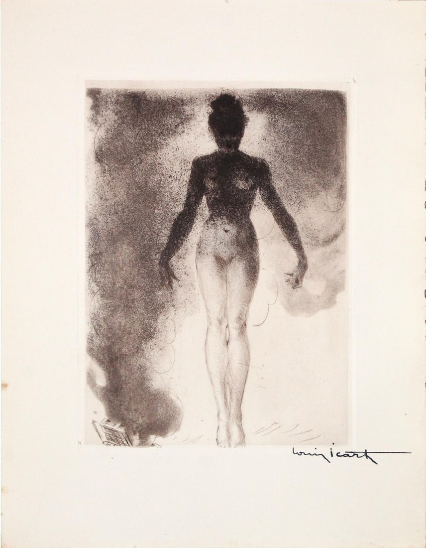 Louis Icart - Untitled from "Les Amours de Psyche de: Artist: Louis Icart Title: Untitled from "Les Amours de Psyche de Cupidon" Year: 1949 Dimensions: 12 1/2in. by 9 3/4in. Edition: From the rare limited edition of 50 Publisher:<