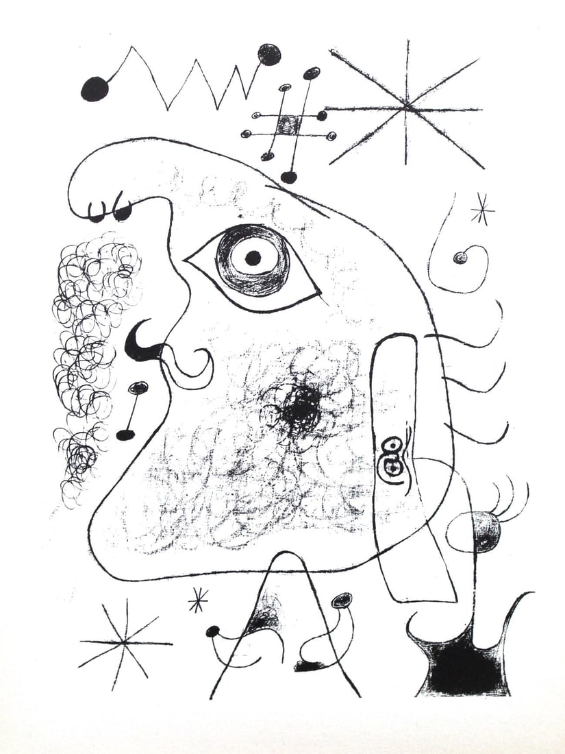 Joan Miro - Lithograph XXXV: Artist: Joan Miro Title: Lithograph XLVIII Year: 1947 Dimensions: 11in. by 8.5in. Edition: from rare edition of 1500 Publisher: Curt Valentin Medium: