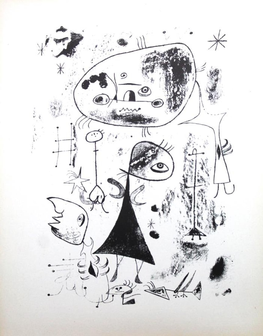 Joan Miro - Lithograph XXIV: Artist: Joan Miro Title: Lithograph XLVIII Year: 1947 Dimensions: 11in. by 8.5in. Edition: from rare edition of 1500 Publisher: Curt Valentin Medium: