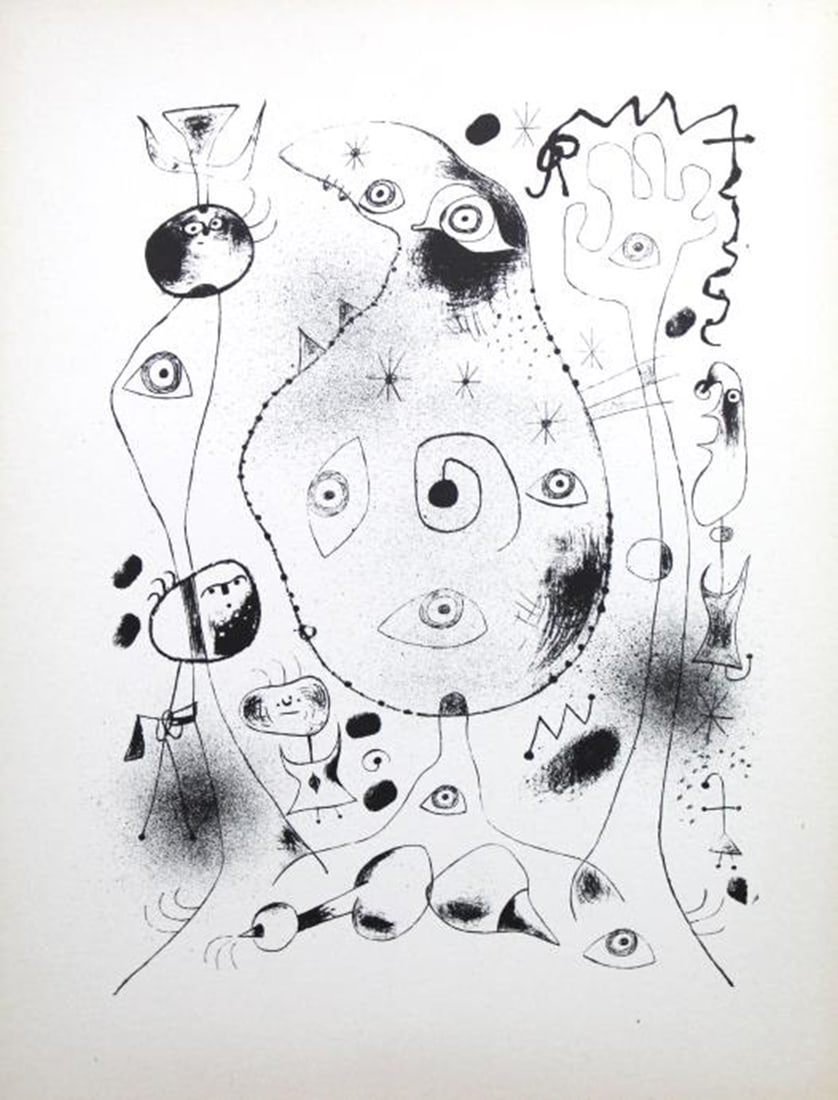 Joan Miro - Lithograph VII: Artist: Joan Miro Title: Lithograph XLVIII Year: 1947 Dimensions: 11in. by 8.5in. Edition: from rare edition of 1500 Publisher: Curt Valentin Medium: