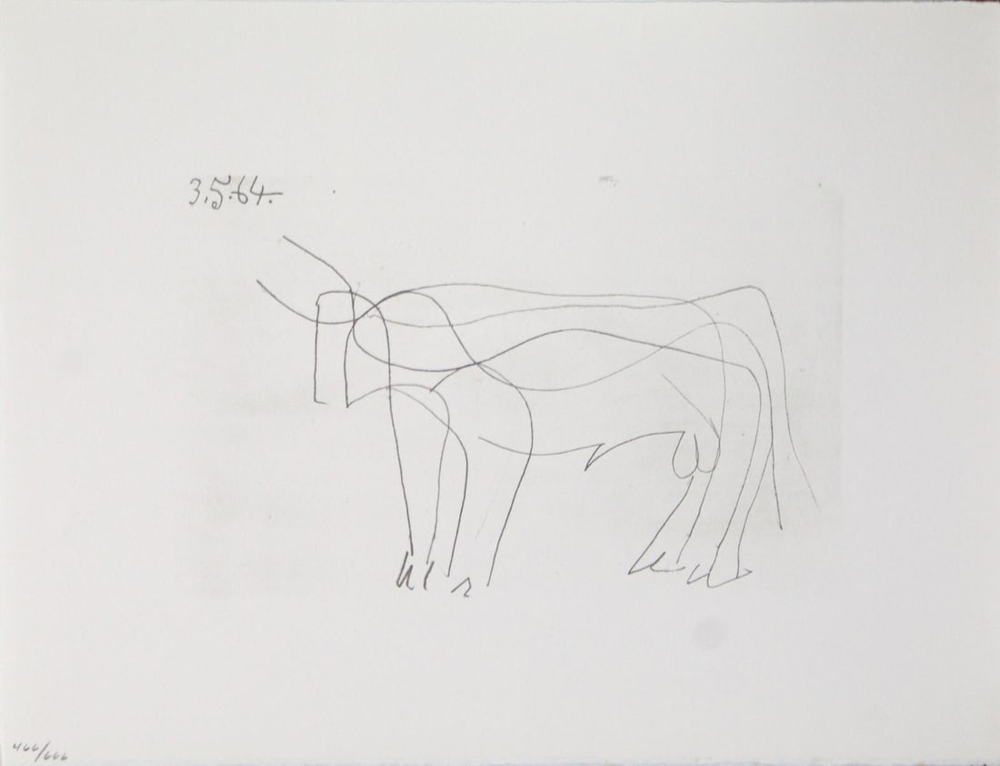 Pablo Picasso (After) - Untitled (3.5.64): Artist: Pablo Picasso (After) Title: Untitled (3.5.64) Year: 1970 Dimensions: 13in. by 10in. Edition: From the rare limited edition of 666 Publisher: Harry N. A