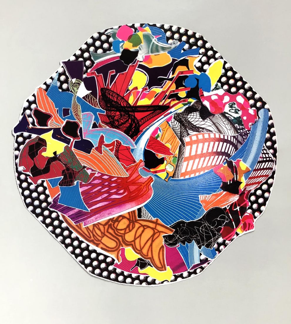 Frank Stella - Fattipuff: Artist: Frank Stella Title: Fattipuff Year: 1996 Dimensions: 11.75in. by 8.75in. Edition: From the rare limited edition Publisher: Tyler Graphics Ltd. Suite: Imaginary Places II Medium: Original