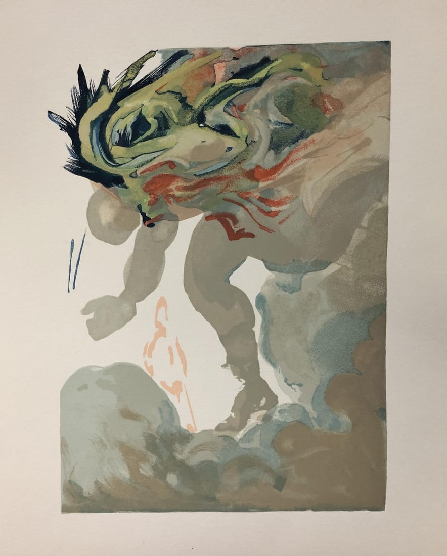 Salvador Dali - The Prophecy of Vanni Fucci: Artist: Salvador Dali Title: The Prophecy of Vanni Fucci Year: 1964 Dimensions: 13in. by 10in. Edition: From the rare limited edition Publisher: Les Heures Clai