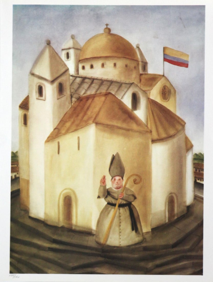 Fernando Botero (After) - Colombian Bishop: Artist: Fernando Botero (After) Title: Colombian Bishop Year: 1984 Dimensions: 13in. by 15.75in. Edition: From the rare limited edition Publisher:editions de la Difference, pub. Suite: Dessins et