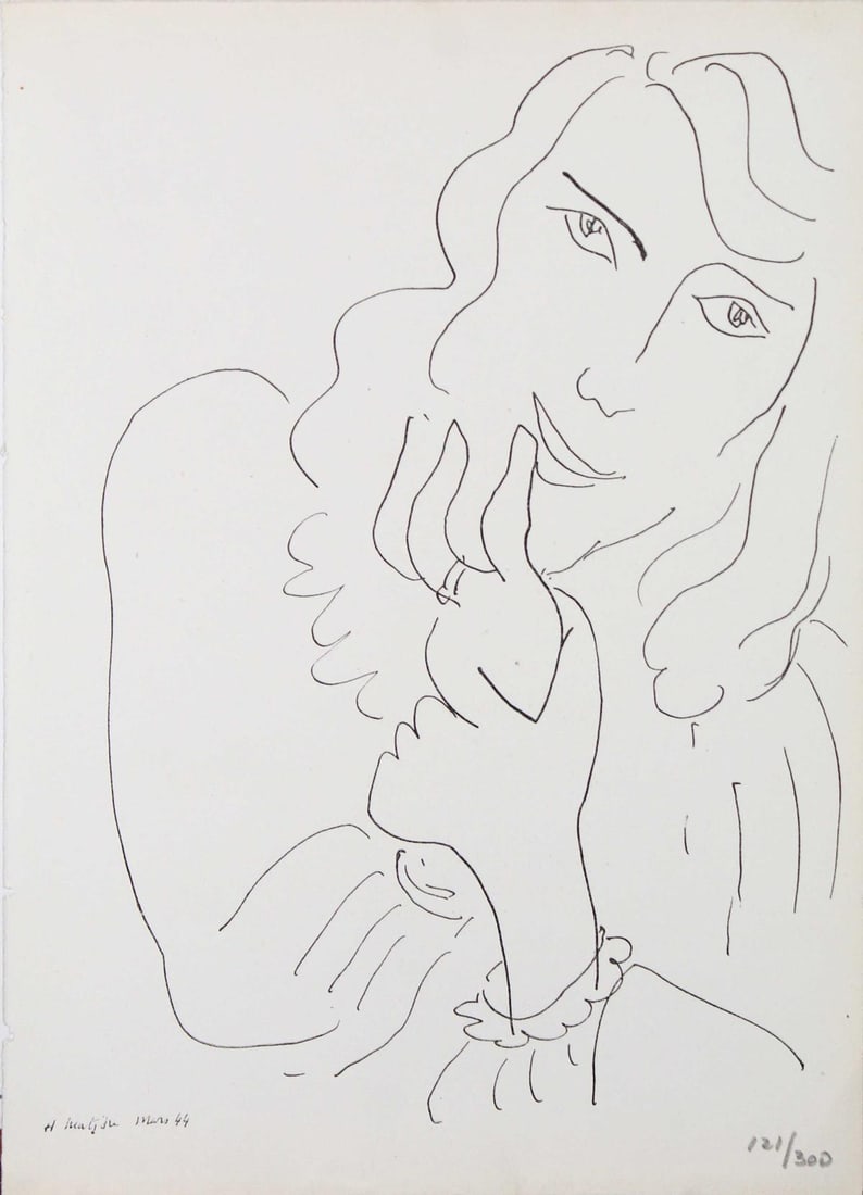Henri Matisse (after) - Untitled: Artist: Henri Matisse (after) Title: Untitled Year: 1946 Dimensions: 10.5in. by 8.25in. Edition: From the rare limited edition of 300 Publisher: Joseph Zichieri Maitre; Par