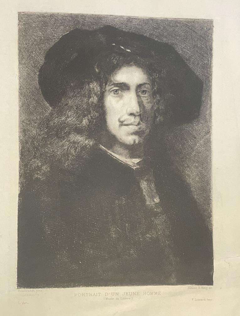 Rembrandt van Rijn (After) - Portrait of A Young Man: Artist: Rembrandt van Rijn (After) Title: Portrait of A Young Man Year: 1880 Dimensions: 14 1/4in. by 11in. Edition: From the rare limited edition of 100 Medium: Heliogravure on paper from an
