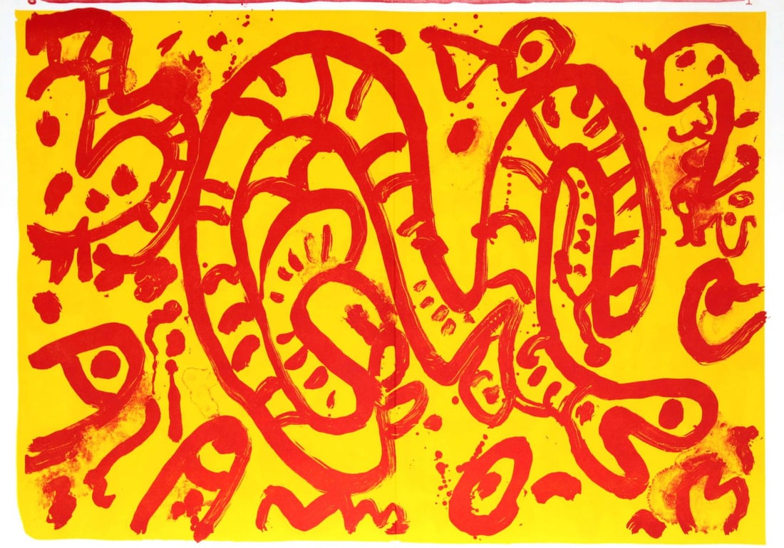 Alan Davie - Untitled from "One Cent Life": Artist: Alan Davie Title: Untitled from "One Cent Life" Year: 1964 Dimensions: 16in. by 22in. Edition: From the rare limited edition Publisher: E.W. Kornfeld Switzerland Suite: One Cent Life Medium: