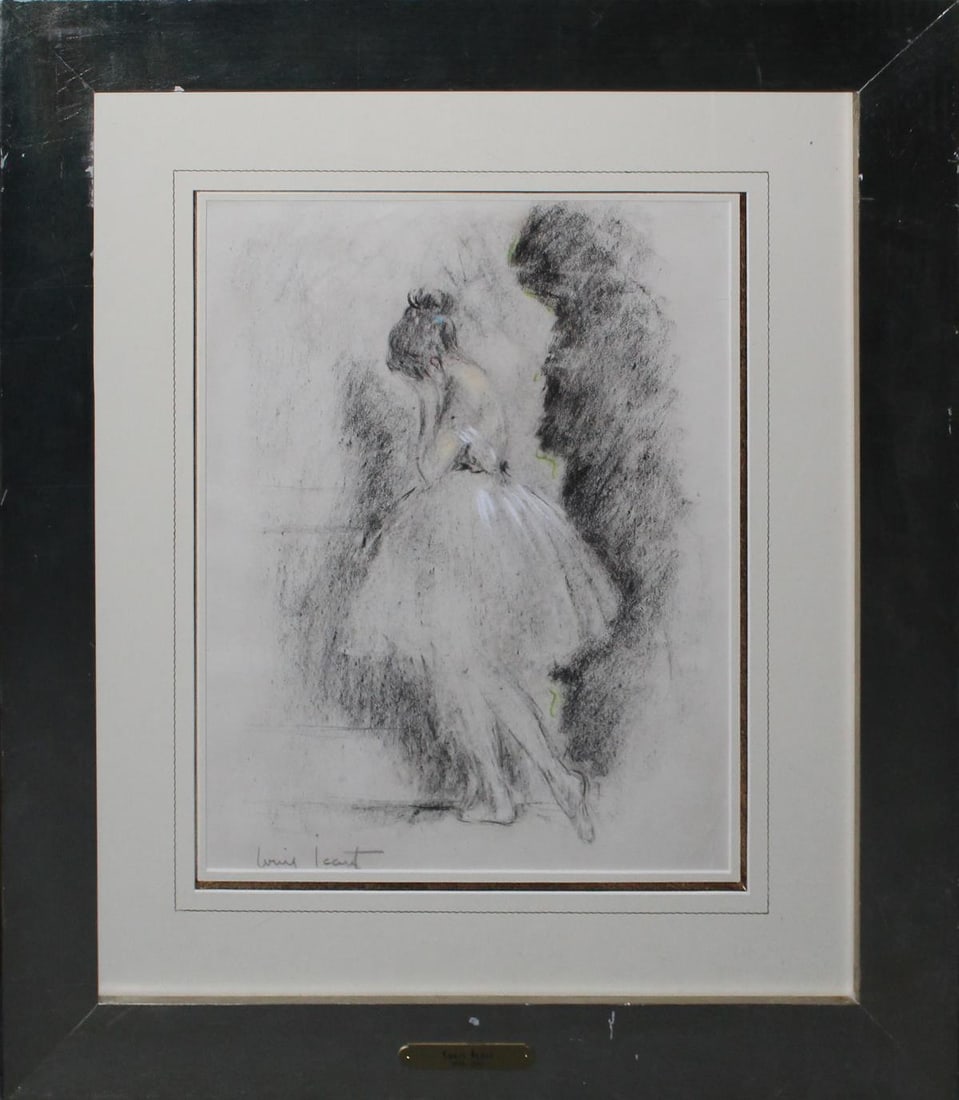 Louis Icart - Untitled: Artist: Louis Icart Title: Untitled Year: c. 1928 Dimensions: 24.5in. by 28.5in. Edition: From the rare limited edition Publisher: Javal Et Company Suite: Dessins des Femmes Medium: Original