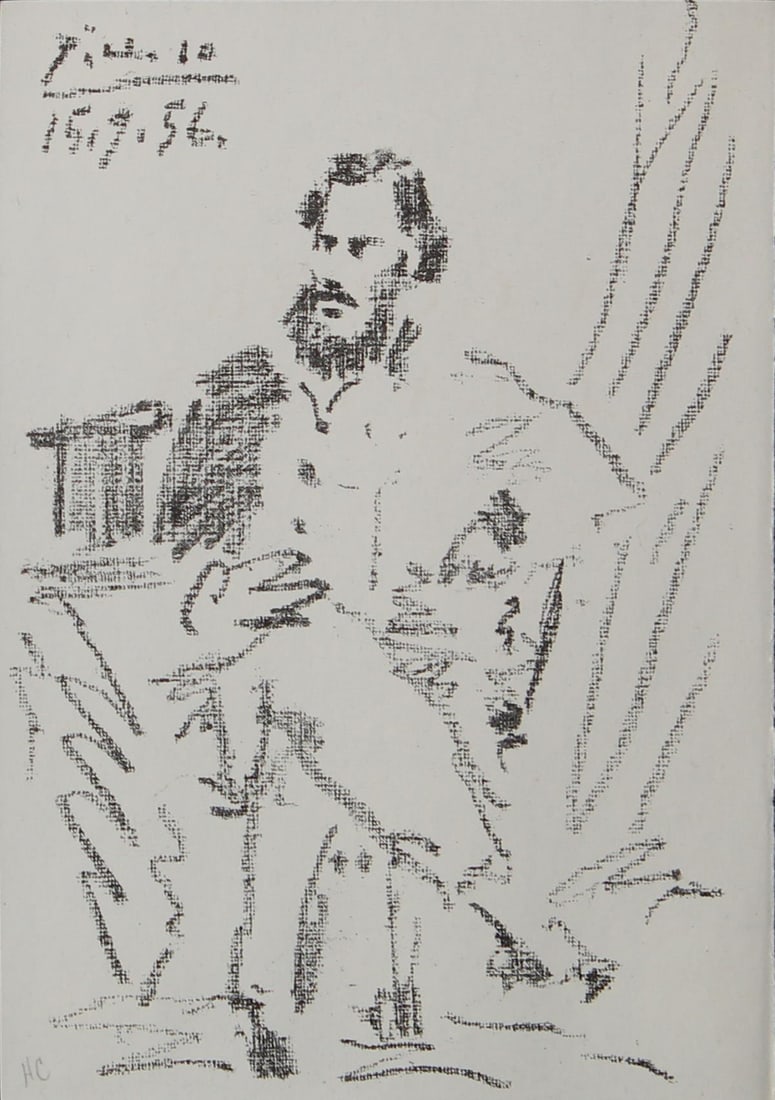 Pablo Picasso - Portrait of Leon Tolstoi: Artist: Pablo Picasso Title: Portrait of Leon Tolstoi Year: 1954 Dimensions: 6in. by 8.5in. Edition: From the rare limited edition of 3000 Publisher: Mourlot Freres Paris Suite: La Guerre et la Paix