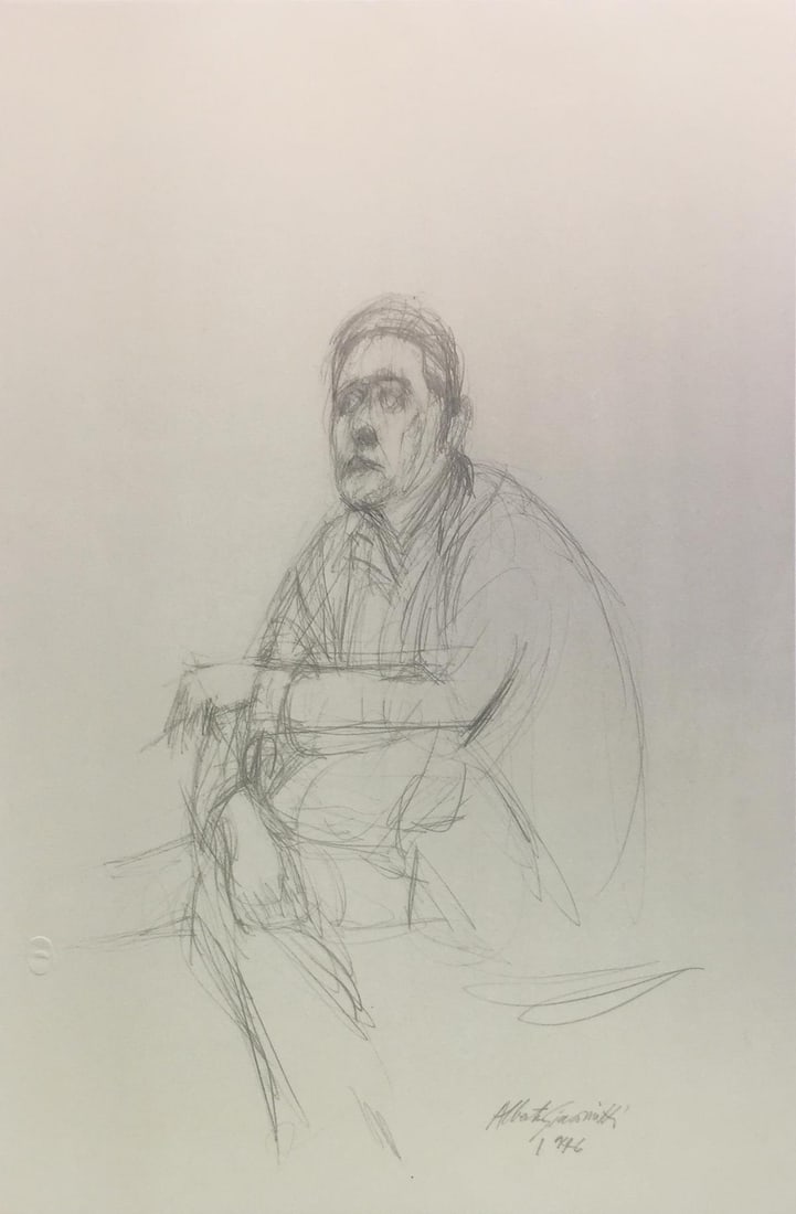 Alberto Giacometti - Ritratto di Francis Gruber: Artist: Alberto Giacometti Title: Ritratto di Francis Gruber Year: 1959 Dimensions: 17 3/4in. by 22in. Edition: From the rare limited edition of 1245 Publisher: Giulio Einaudi Turin Suite: