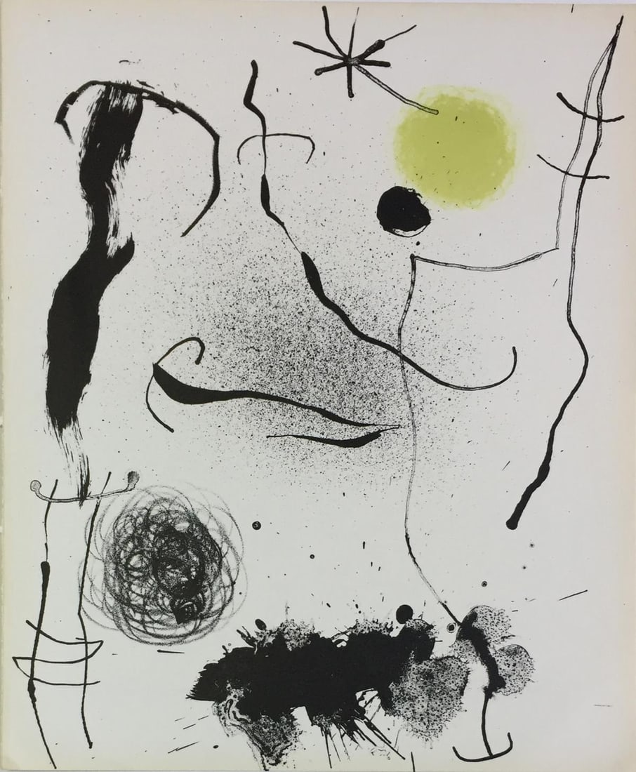 Joan Miro - Bouquet de Reves Pour Leila: Artist: Joan Miro Title: Bouquet de Reves Pour Leila Year: 1967 Dimensions: 12in. by 9.75in. Edition: From the Rare Limited Edition Publisher: Mourlot Paris Suite: Bouquet de Reves pour Neila Medium: