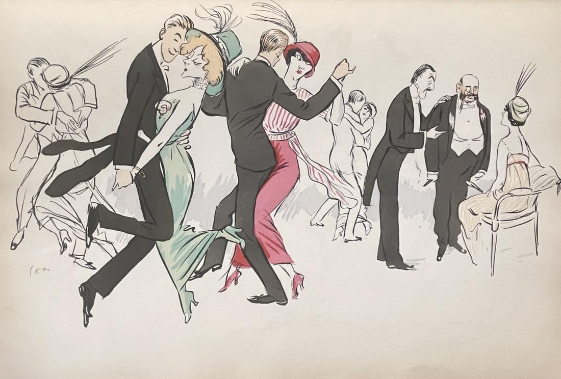 Sem (Georges Goursat) - Plate 31 From Tangoville: Artist: Sem (Georges Goursat) Title: Plate 31 From Tangoville Year: 1913 Dimensions: 12 3/4in. by 18in. Edition: From the rare limited edition Publisher: Fourbourg Saint Honore Paris Suite: