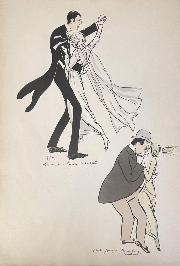 Sem (Georges Goursat) - Plate 33 From Tangoville: Artist: Sem (Georges Goursat) Title: Plate 33 From Tangoville Year: 1913 Dimensions: 12 3/4in. by 18in. Edition: From the rare limited edition Publisher: Fourbourg Saint Honore Paris Suite: