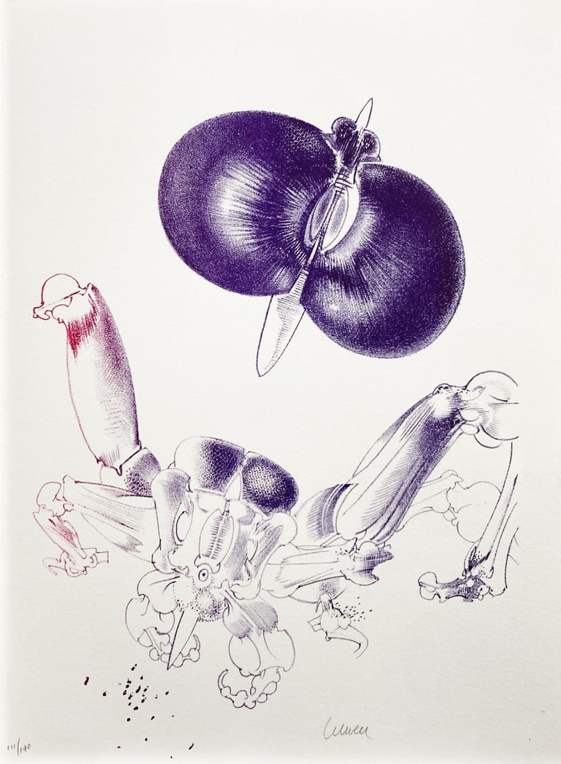 Francois Lunven - Poete Aux Interstices: Artist: Francois Lunven Title: Poete Aux Interstices Year: 1966 Dimensions: 14.5in. by 11in. Edition: Numbered from the rare limited edition of 190 Publisher: CLVB DV LVRE Suite: Variations sur