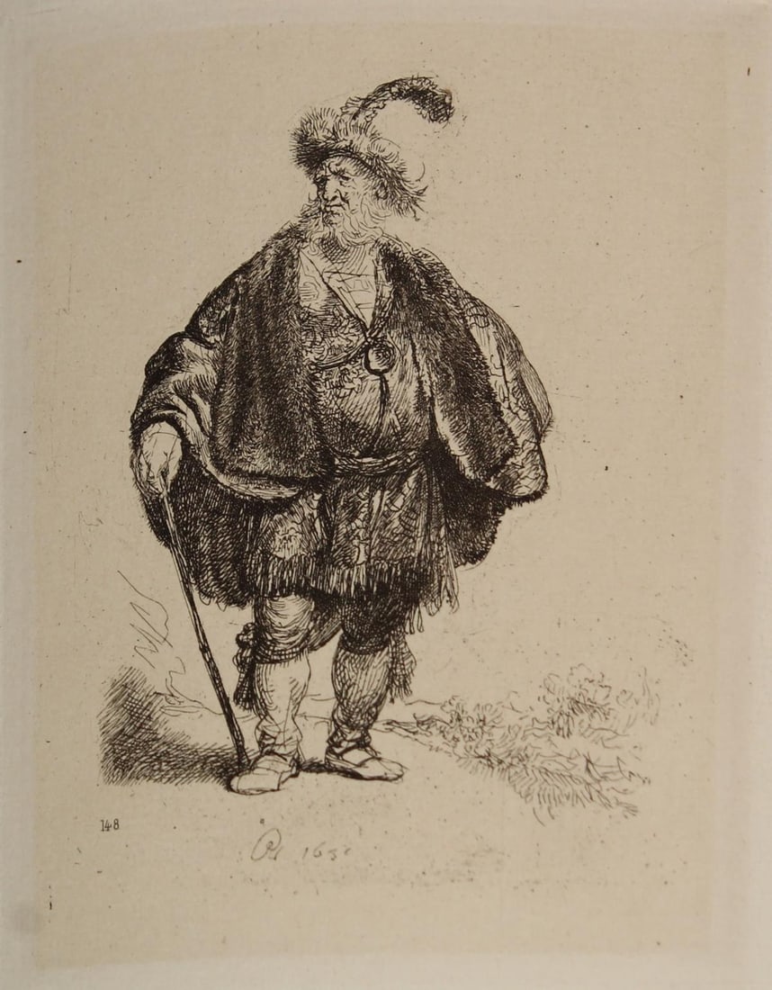 Rembrandt van Rijn (after) - The Persian: Artist: Rembrandt van Rijn (after) Title: The Persian Year: 1888 Dimensions: 9.5in. by 11.5in. Edition: From the rare limited edition Suite: Rembrandts Etchings Medium: Original heliogravure on paper