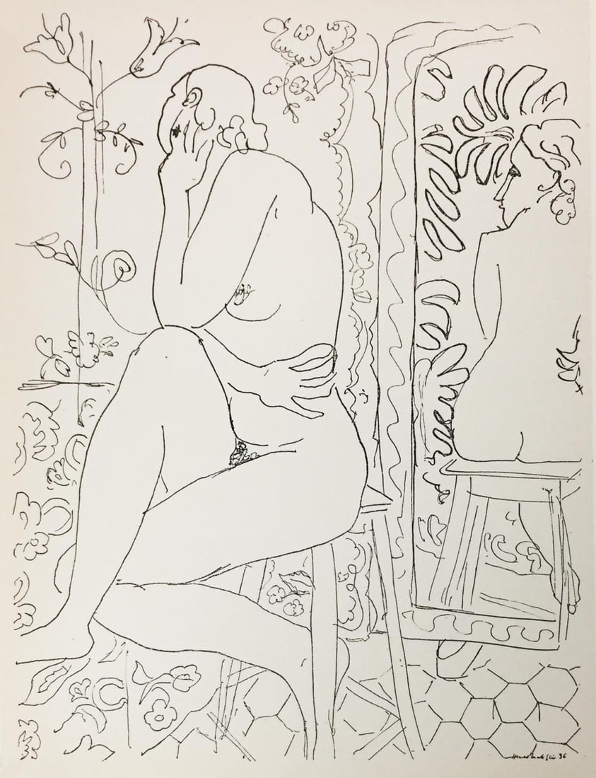 Henri Matisse (After) - Untitled: Artist: Henri Matisse (After) Title: Untitled Year: 1936 Dimensions: 11in. by 8.5in. Edition: From the rare limited edition Publisher: Editions Cahiers D'Art Pa