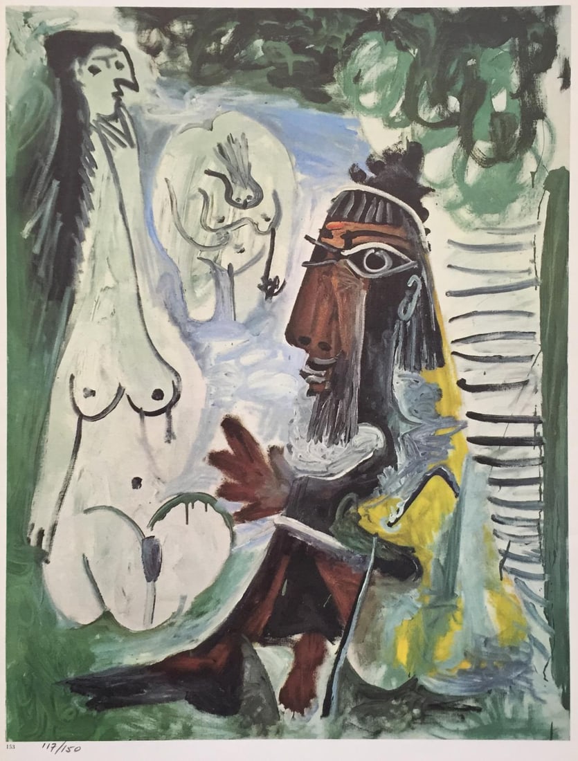 Pablo Picasso (After) - Untitled from "Les Dejeuneres": Artist: Pablo Picasso (After) Title: Untitled from "Les Dejeuneres" Year: 1962 Dimensions: 14 1/2in. by 10 1/2in. Edition: 6 from the rare limited edition of 150 P