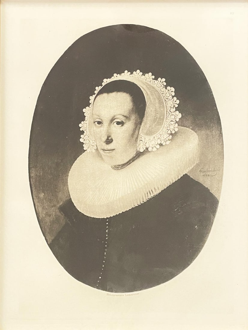 Rembrandt van Rijn (After) - Portrait of a Woman with Millstone Collar: Artist: Rembrandt van Rijn (After) Title: Portrait of a Woman with Millstone Collar Dimensions: 16 1/2in. by 12 1/2in. Edition: From the rare limited edition Medium: Heliogravure after the original