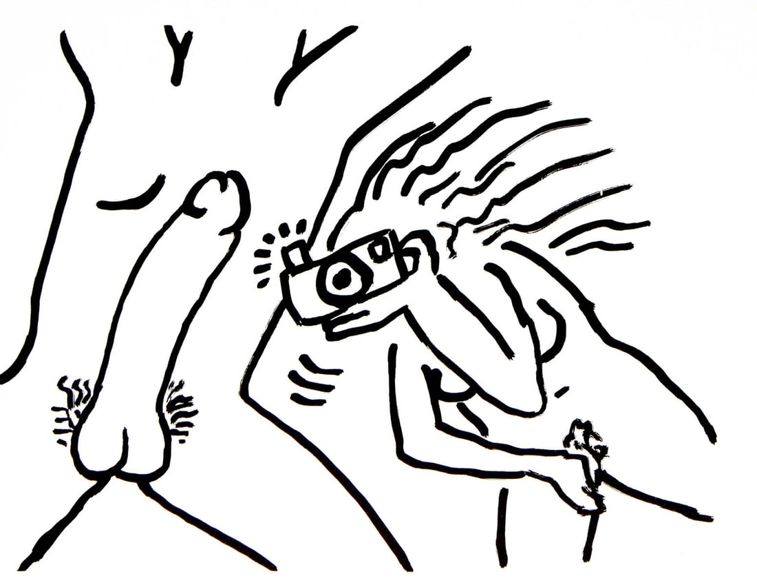 Keith Haring - Fault Lines: Artist: Keith Haring Title: Fault Lines Year: 1986 Dimensions: 8.7in. by 11.2in. Edition: From the rare limited edition of 200 Publisher: Edition Schellmann & Kluser Munich Suite: Fault Lines Medium: