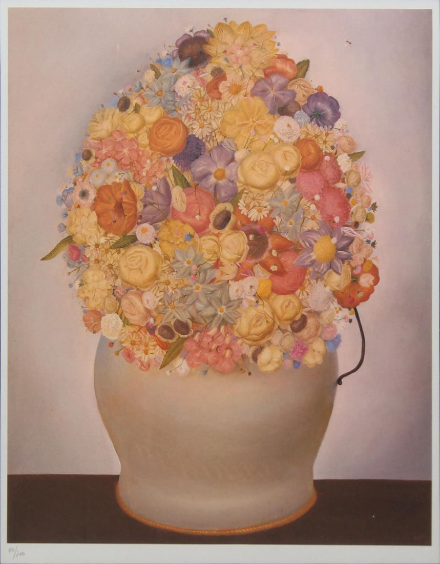 Fernando Botero (after) - Flower Pot: Artist: Fernando Botero (after) Title: Flower Pot Year: 1983 Dimensions: 16in. by 12in. Edition: 66 from the limited edition of 200 Publisher: Harry N. Abrams I