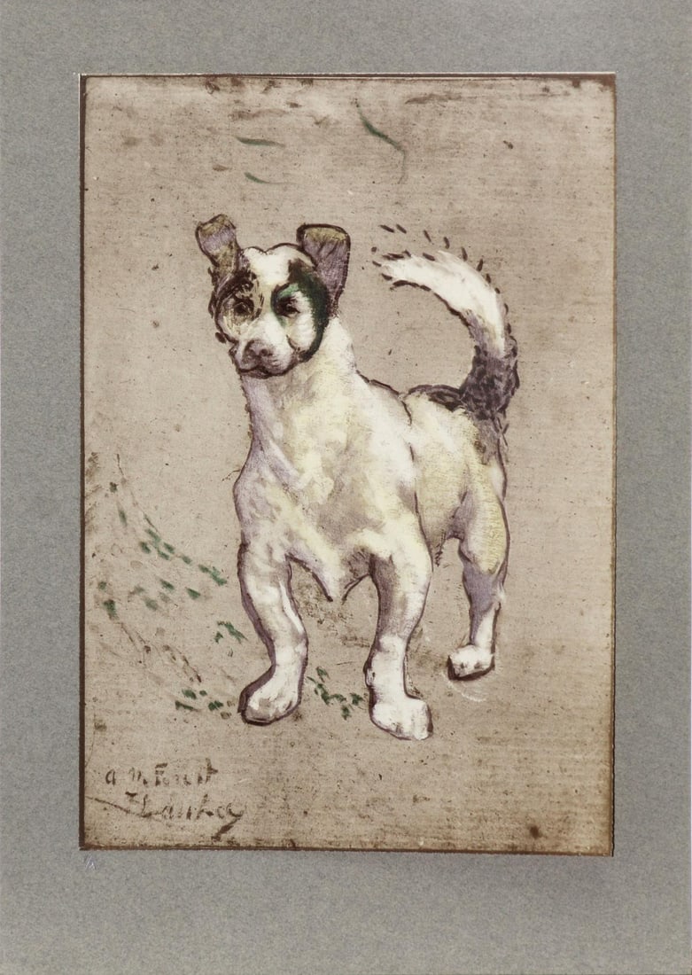 Henri Toulouse-Lautrec (After) - Blaco Chien de M.: Artist: Henri Toulouse-Lautrec (After) Title: Blaco Chien de M. Forest Year: 1930 Dimensions: 13 3/4in. by 9 in. Edition: V from the rare limited edition of X Publisher: Chez Hellee et Sergent Paris