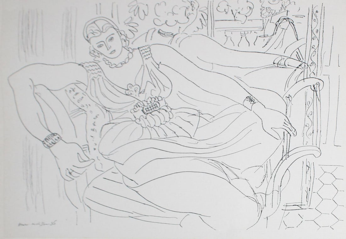 Henri Matisse (After) - Untitled: Artist: Henri Matisse (After) Title: Untitled Year: 1936 Dimensions: 11in. by 8.5in. Edition: From the rare limited edition Publisher: Editions Cahiers D'Art Pa
