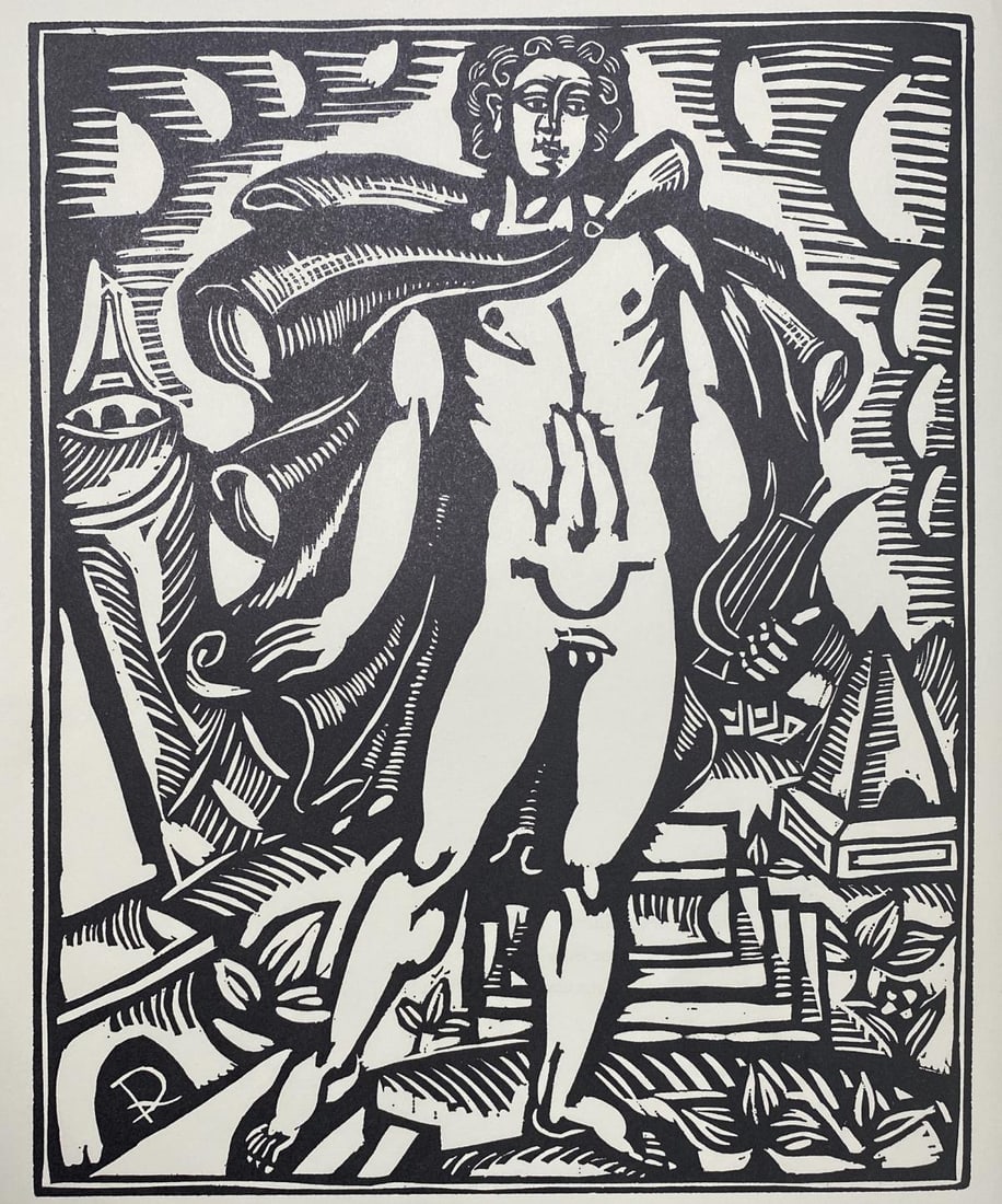 Raoul Dufy - Orphee: Artist: Raoul Dufy Title: Orphee Year: 1977 Dimensions: 10in. by 13in. Edition: From the rare limited edition Publisher: The Metropolitan Museum of Art New York Suite: Le Bestiare ou Cortege D'Orphee