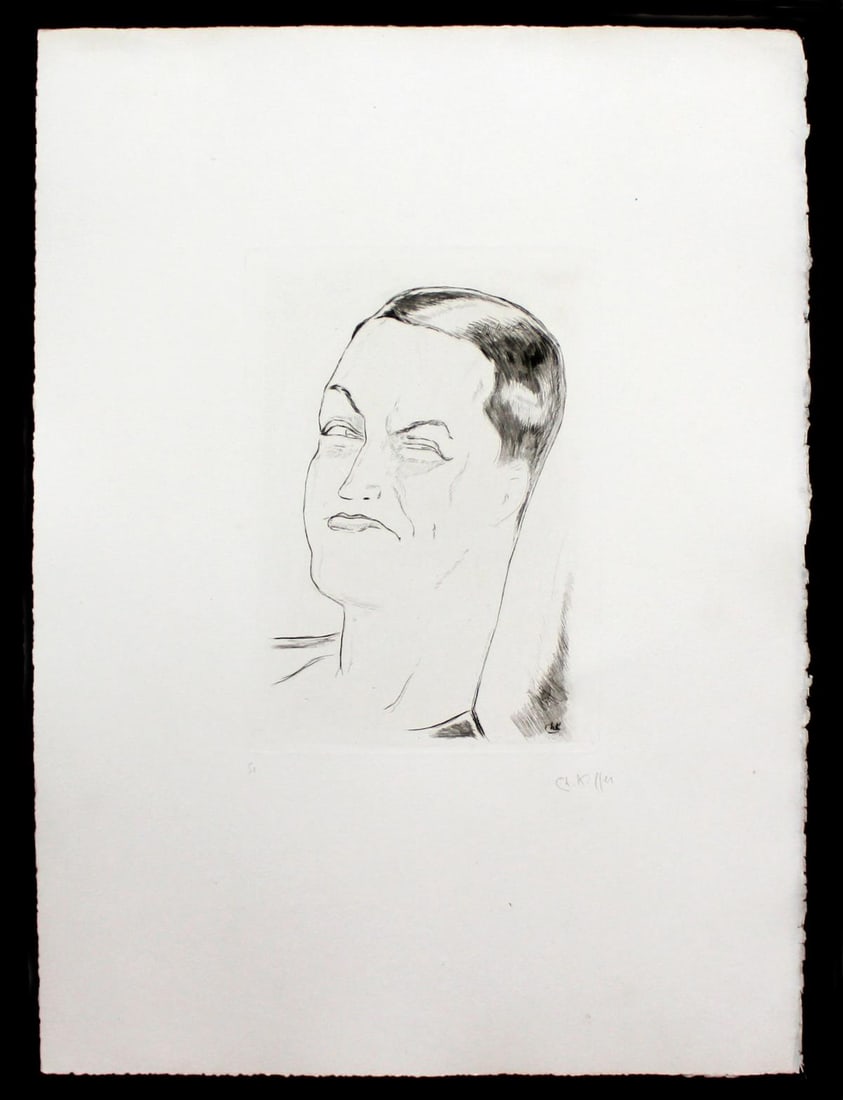 Charles Kiffer - Maurice Chevalier: Artist: Charles Kiffer Title: Maurice Chevalier Dimensions: 15in. by 11 1/4in. Edition: From the rare limited edition Medium: Original etching on paper Condition: Excellent Signature Details: Hand