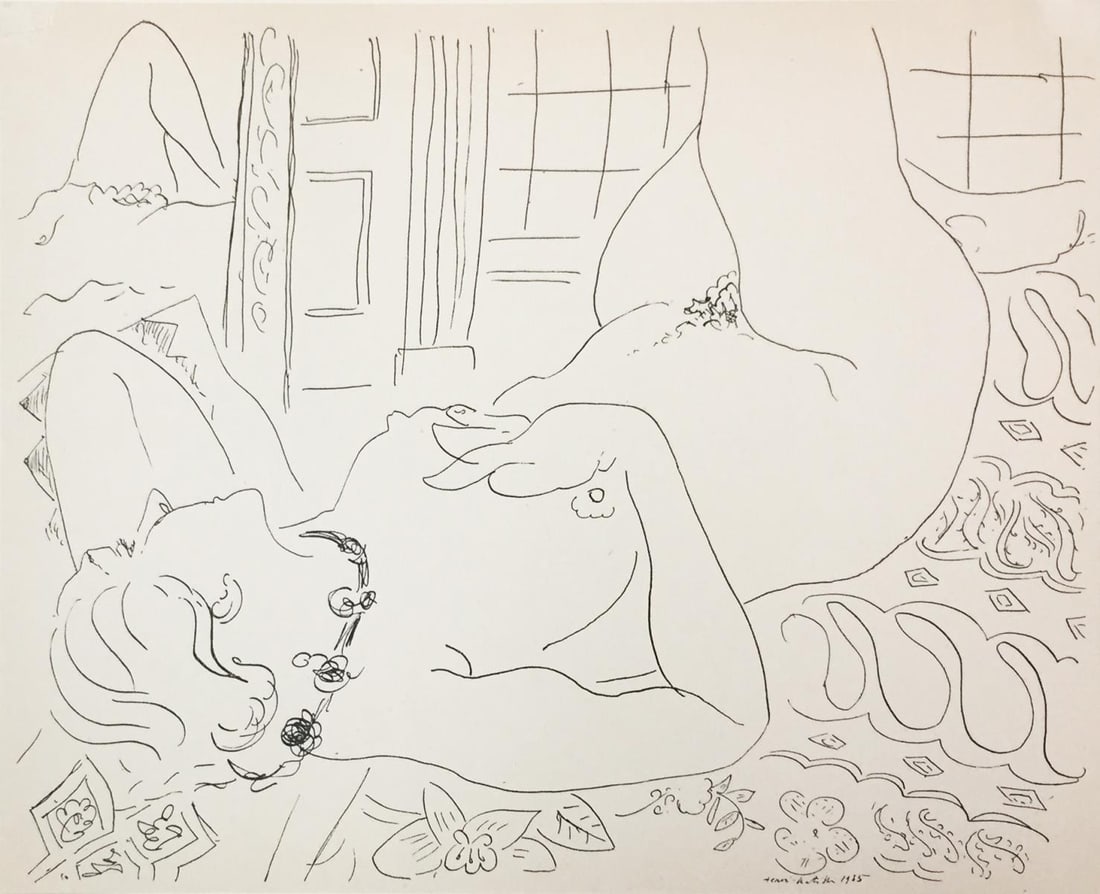 Henri Matisse (After) - Untitled: Artist: Henri Matisse (After) Title: Untitled Year: 1936 Dimensions: 11in. by 8.5in. Edition: From the rare limited edition Publisher: Editions Cahiers D'Art Paris. Suite: Cahiers d'Art 11e Anee.