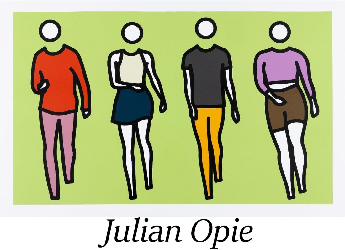 Julian Opie - Dance Synced 2.: Artist: Julian Opie Title: Dance Synced 2. Year: 2024 Dimensions: 37 5/8 x 59 1/2 in. Edition: from the limited edition of 45 Publisher: Cristea Roberts, London Medium: Screenprint on Archival Museum
