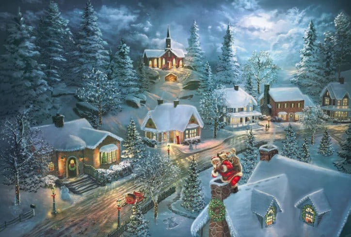 Thomas Kinkade Studios - No other Holiday is as Joyful as Christmas (1 of 1)