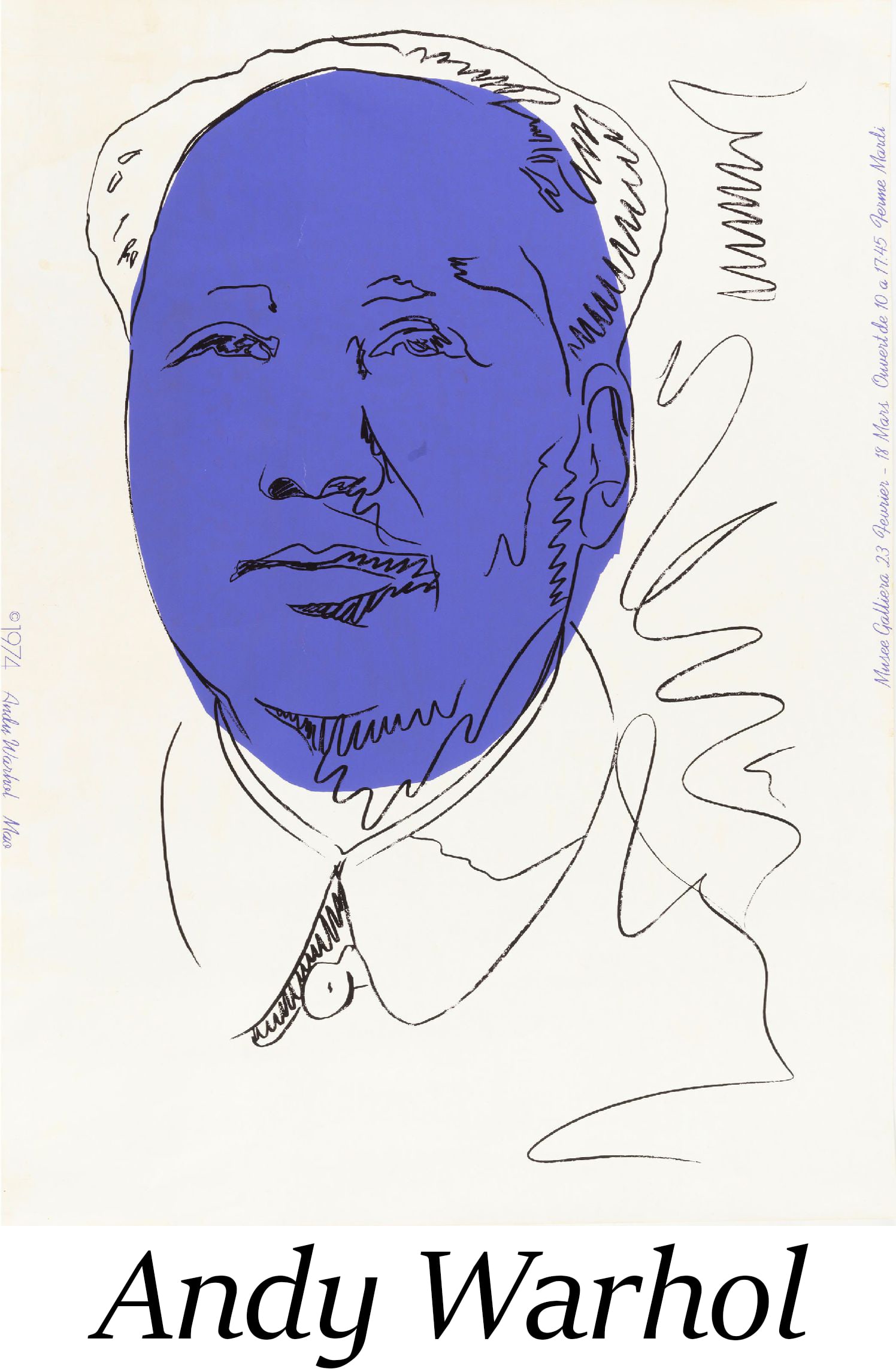 Andy Warhol - Mao: Artist: Andy Warhol Title: Mao Year: 1974 Dimensions: 40 1/8 x 29 1/2 in. Publisher: Factory Additions, New York Medium: Screenprint on wallpaper Condition: Excellent Notes:Literature: F. & S.