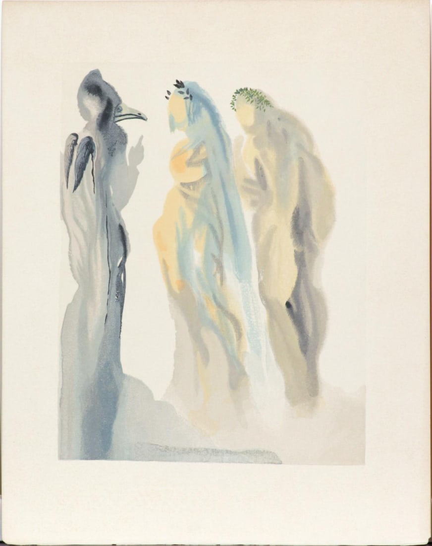 Salvador Dali - The Sphere of Venus: Artist: Salvador Dali Title: The Sphere of Venus Year: 1964 Dimensions: 13in. by 10in. Edition: A unique and original work of art Publisher: Les Heures Claires Paris Suite: Paradise Canto The Divine