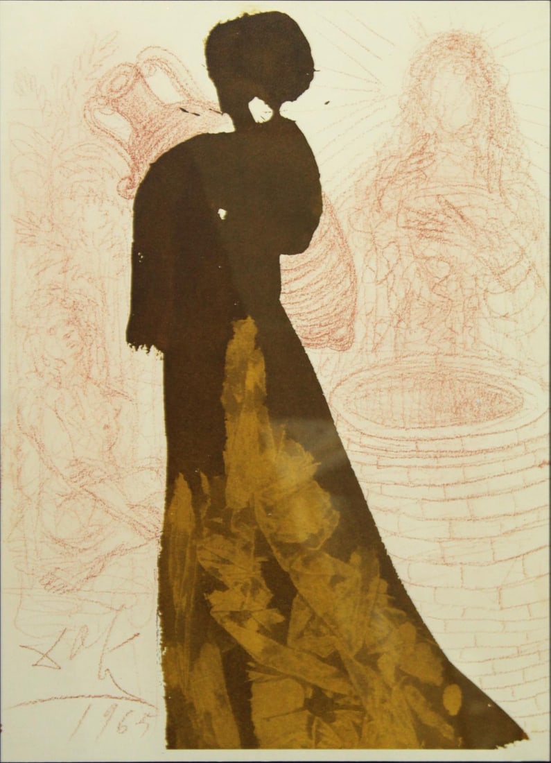 Salvador Dali - Da mihi bibere: Artist: Salvador Dali Title: Da mihi bibere Year: 1969 Dimensions: 19in. by 13.75in. Edition: From the limited edition of 1499 Publisher: Rizzoli Editions Milan Suite: Biblia Sacra Medium: Original