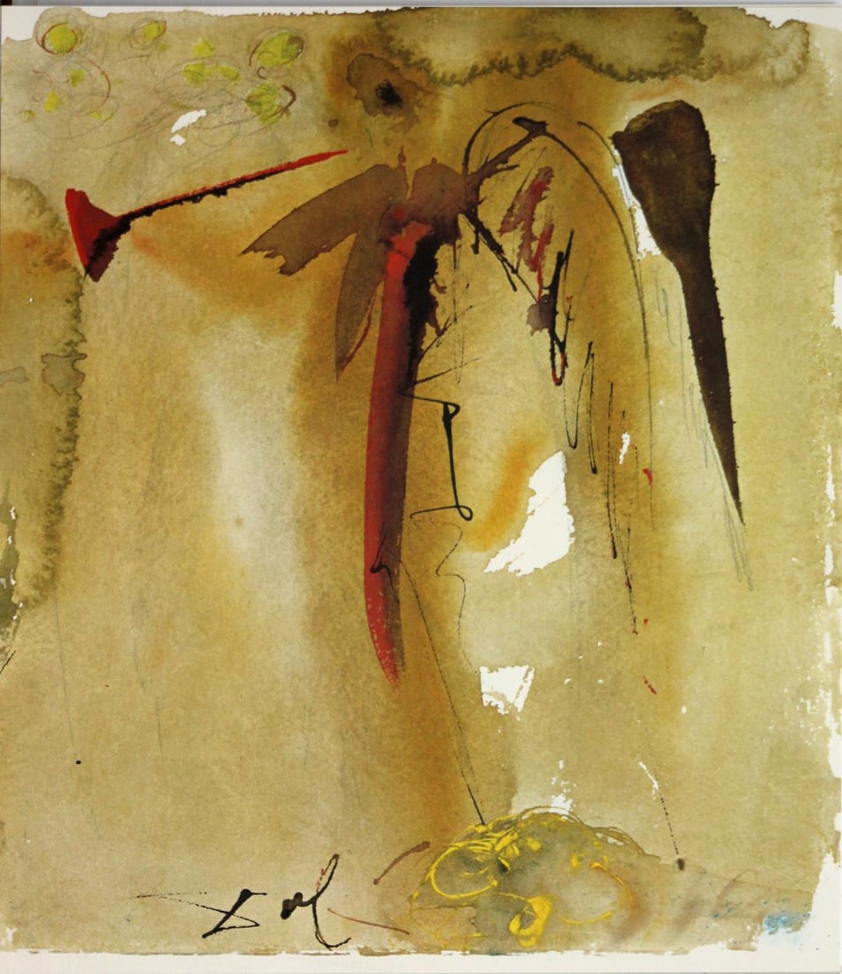 Salvador Dali - The Voice of One Crying Out: Artist: Salvador Dali Title: The Voice of One Crying Out Year: 1967 Dimensions: 19in. by 13.75in. Edition: From the rare limited edition Suite: Biblia Sacra Medium: Original lithograph on paper