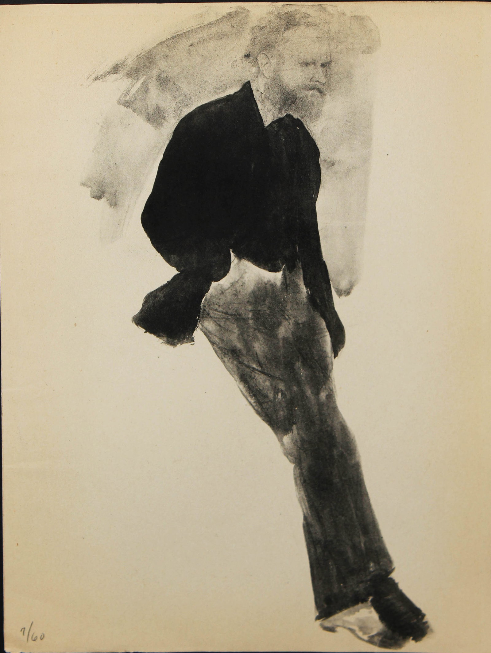 Edgar Degas (After) - Portrait de Manet debout: Artist: Edgar Degas (After) Title: Portrait de Manet debout Year: 1918 Dimensions: 10 x 7 1/2 in. Edition: From the limited edition of 60 Publisher: Demotte, Paris; Henri Riviere, Paris Suite: Degas