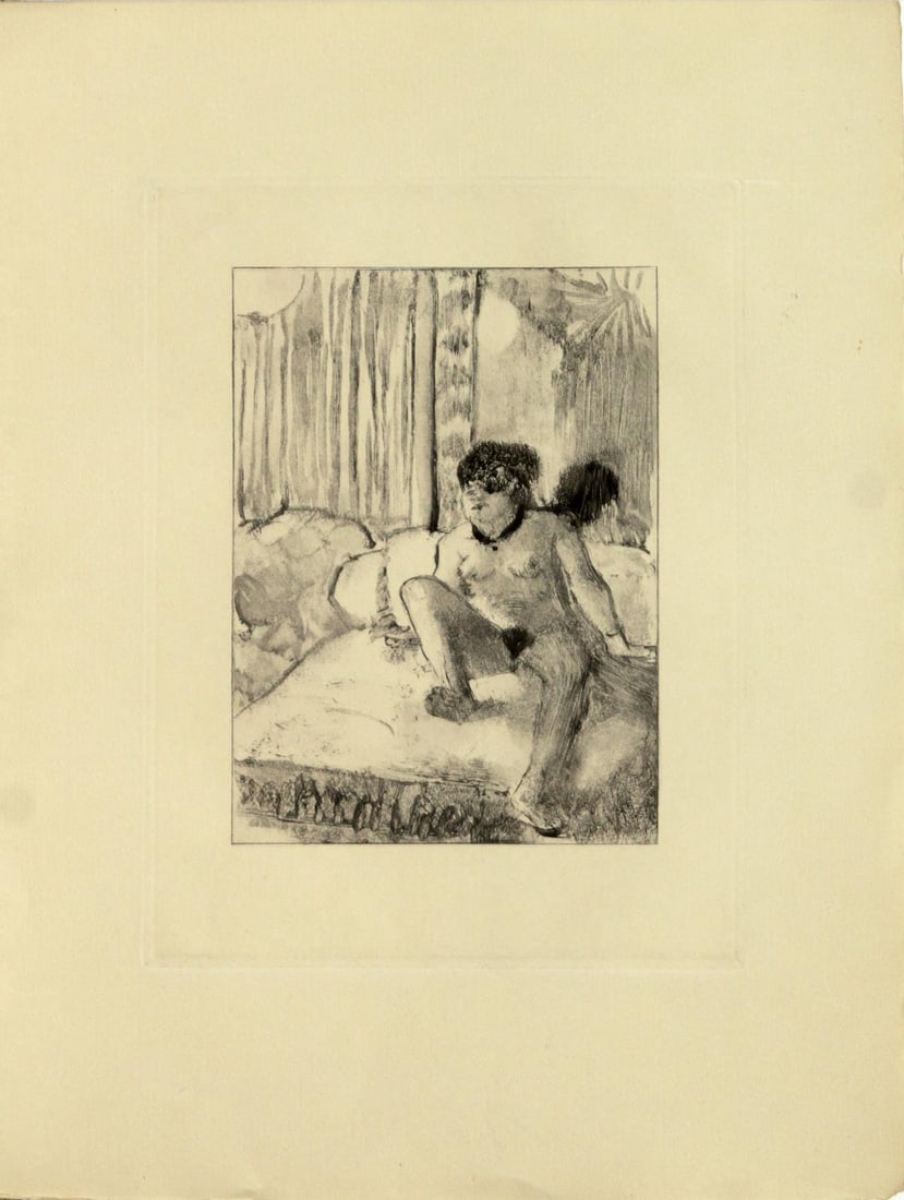 Edgar Degas (after) - Untitled from "Mimes des: Artist: Edgar Degas (after) Title: Untitled from "Mimes des Courtisanes du Lucien" Year: 1935 Dimensions: 9 3/4in. by 12 3/4in. Edition: From the rare limited edition of 325 Publisher: Paris :