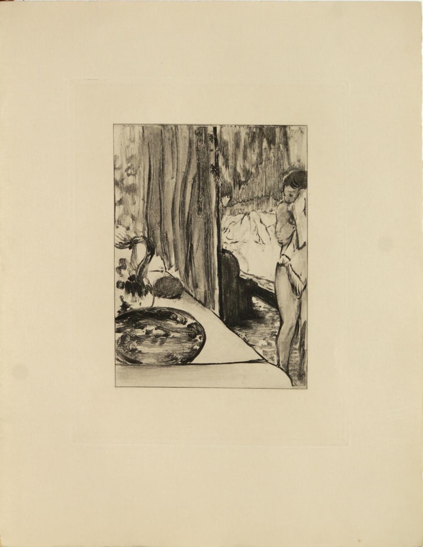 Edgar Degas (after) - Untitled from "Mimes des: Artist: Edgar Degas (after) Title: Untitled from "Mimes des Courtisanes du Lucien" Year: 1935 Dimensions: 9 3/4in. by 12 3/4in. Edition: From the rare limited edition of 325 Publisher: Paris :