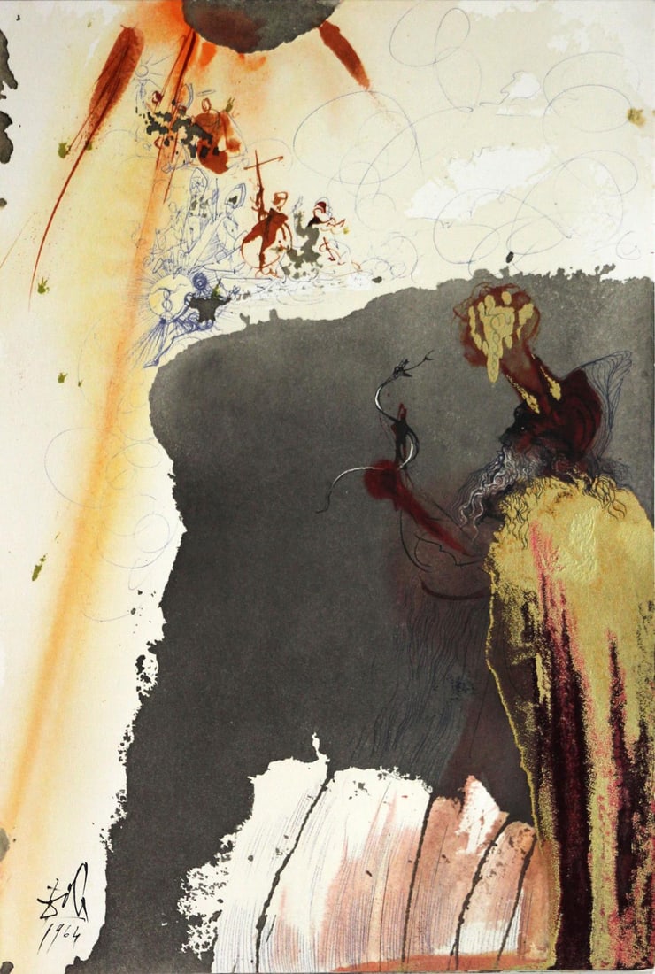 Salvador Dali - Volume I.17: Artist: Salvador Dali Title: Volume I.17 Year: 1967 Dimensions: 19in. by 13.75in. Edition: From the rare limited edition Suite: Biblia Sacra Medium: Original lithograph on paper Condition: Excellent