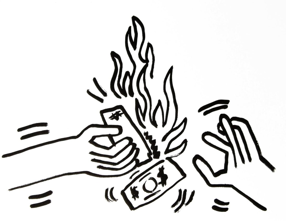 Keith Haring and Brion Gysin - Fault Lines: Artist: Keith Haring and Brion Gysin Title: Fault Lines Year: 1986 Dimensions: 8.7in. by 11.2in. Edition: From the rare limited edition of 200 Publisher: Edition Sche