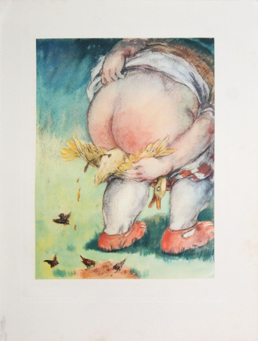 Louis Icart - Untitled: Artist: Louis Icart Title: Untitled Year: 1936 Dimensions: 9.5in. by 7.3in. Edition: From rare limited edition Publisher: Le Vasseur et Cie Paris Suite: Gargantua et Pantagruel Medium: Photogravure