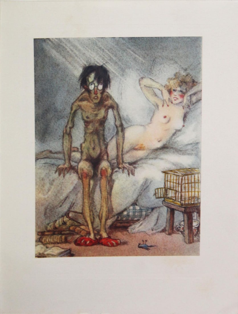 Louis Icart - Untitled: Artist: Louis Icart Title: Untitled Year: 1936 Dimensions: 9.5in. by 7.3in. Edition: From rare limited edition Publisher: Le Vasseur et Cie Paris Suite: Gargantua et Pantagruel Medium: Photogravure