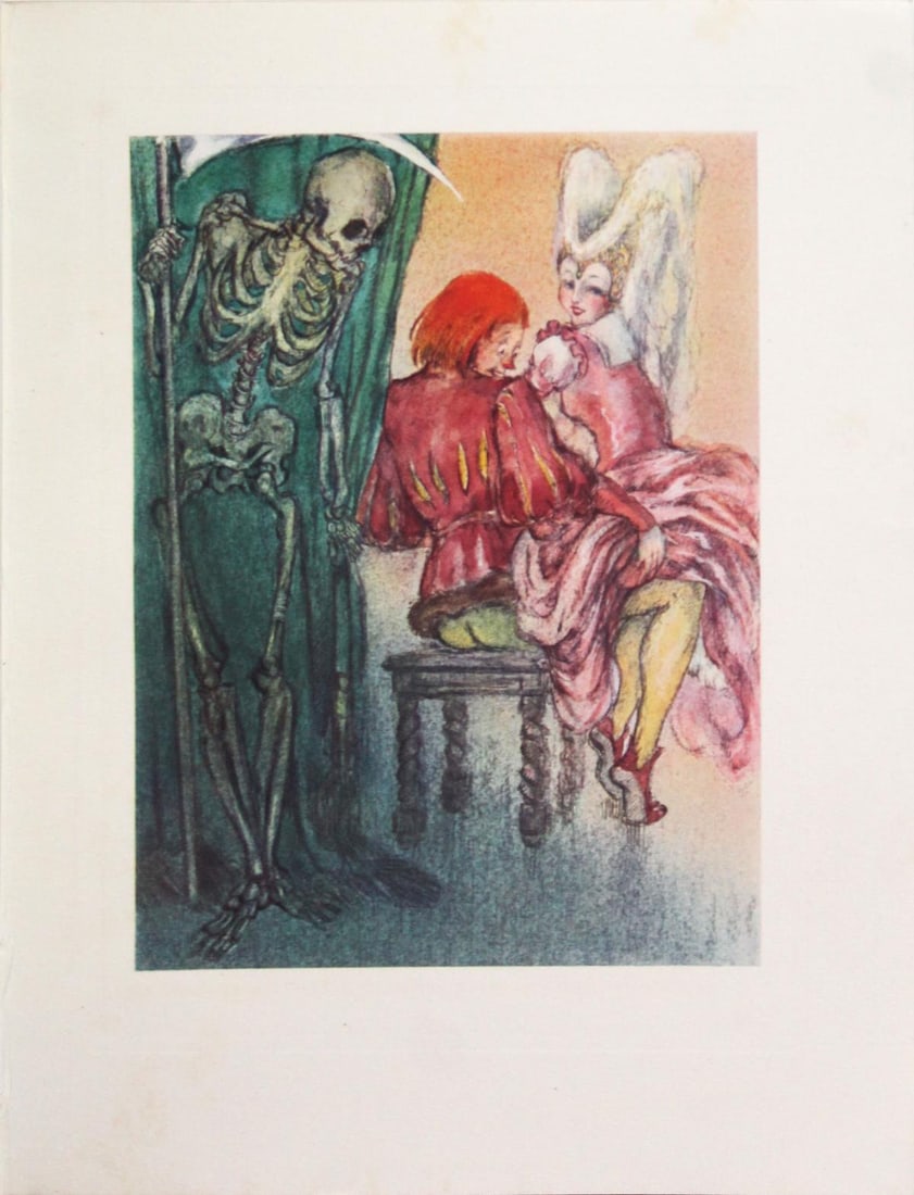 Louis Icart - Sad Departure: Artist: Louis Icart Title: Sad Departure Year: 1938 Dimensions: 11.25in. by 8.75in. Edition: From the rare limited edition of 250 Suite: La Dame aux Camelias Medium: Original etching on paper