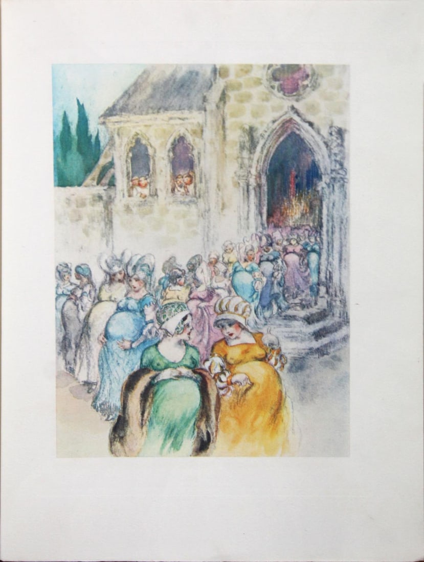 Louis Icart - Untitled: Artist: Louis Icart Title: Untitled Year: 1936 Dimensions: 9.5in. by 7.3in. Edition: From rare limited edition Publisher: Le Vasseur et Cie Paris Suite: Gargantua et Pantagruel Medium: Photogravure