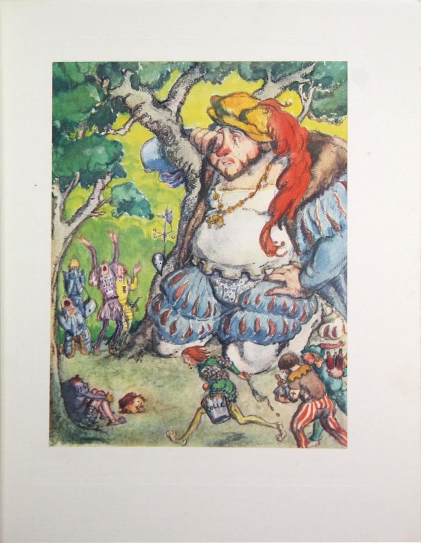 Louis Icart - Untitled: Artist: Louis Icart Title: Untitled Year: 1936 Dimensions: 9.5in. by 7.3in. Edition: From rare limited edition Publisher: Le Vasseur et Cie Paris Suite: Gargantua et Pantagruel Medium: Photogravure