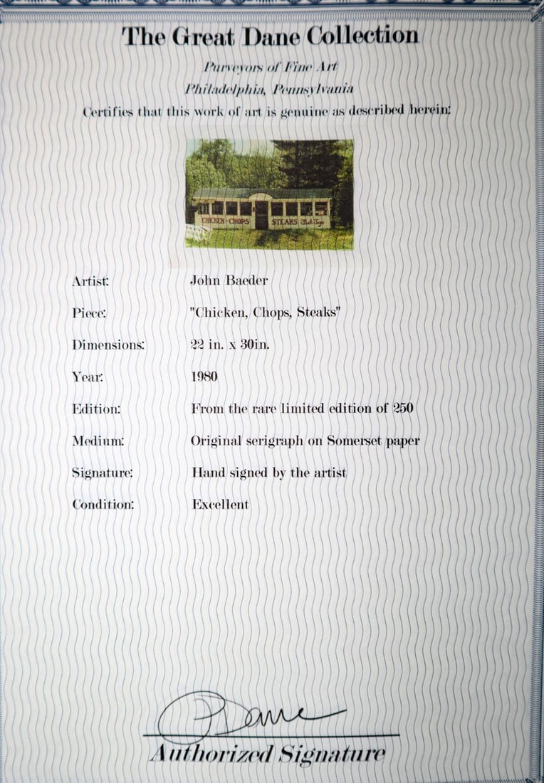 John Baeder - Chicken Chops Steaks - 5
