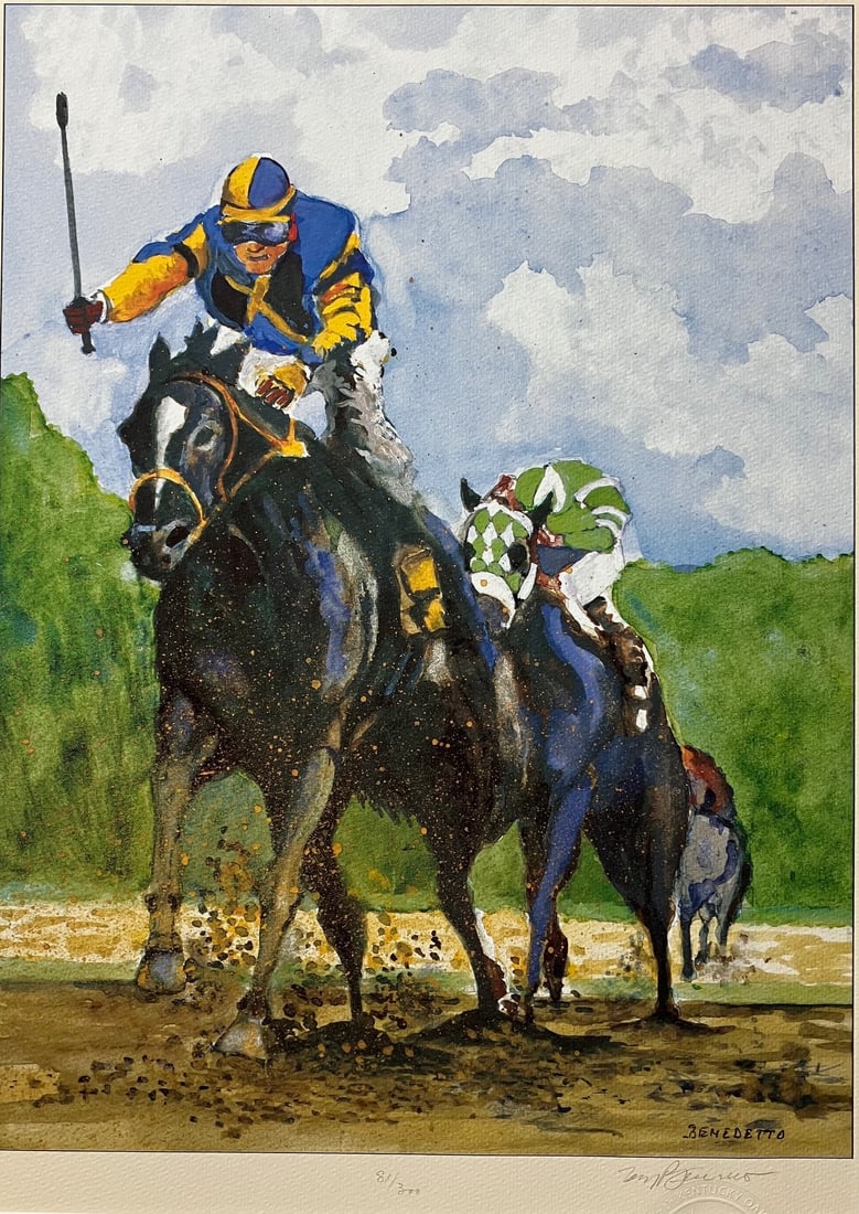 Tony Bennett/Anthony Bendetto - Kentucky Oaks 127th Year: Artist: Tony Bennett/Anthony Bendetto Title: Kentucky Oaks 127th Year Year: 2001 Dimensions: 19 x 29 in. Edition: limited edition of 300 in pencil, lower left Publisher: Jettsport Inc. Medium: Color